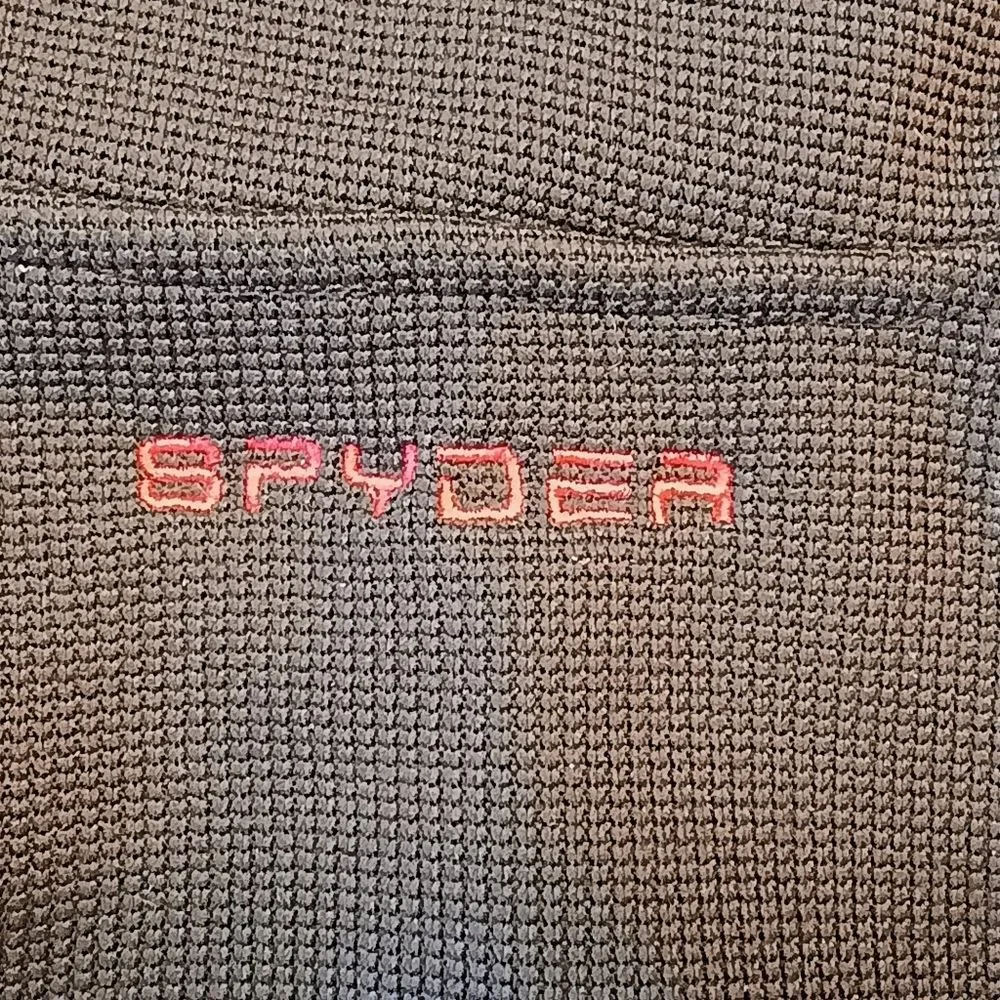 Boy's Spyder Black Red Full Zip Jacket Size Large 14/16